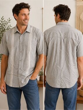 George Short Sleeve Button-Up Shirt - XL